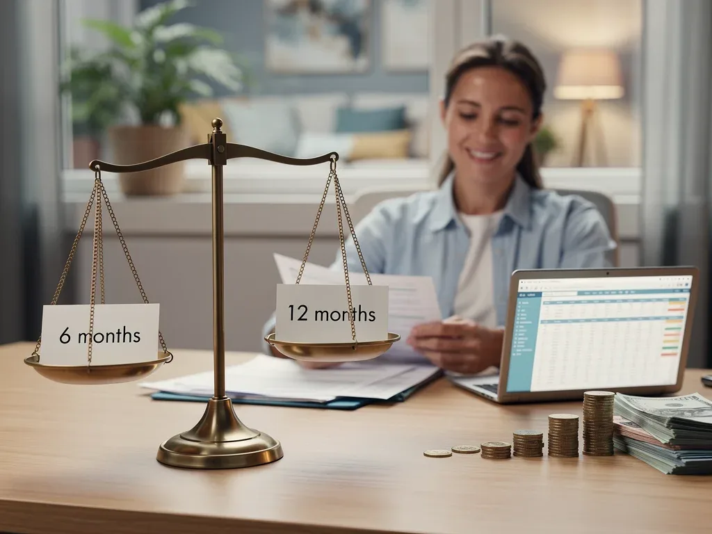 Financial stability with 6 months emergency fund benchmark