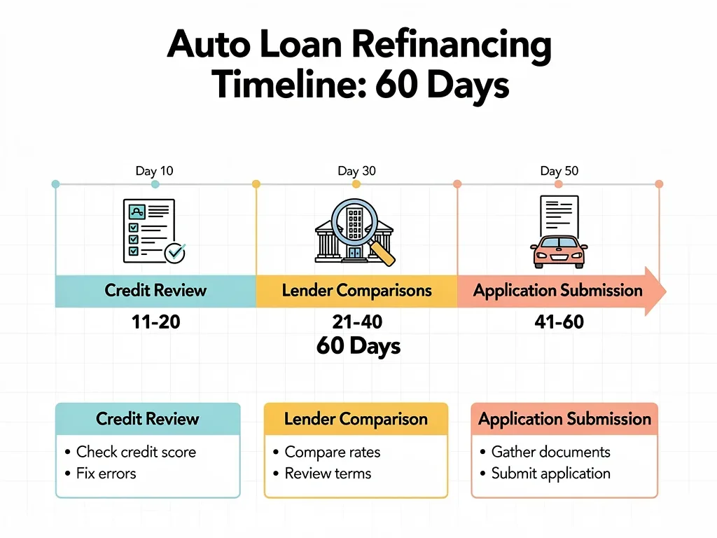 Auto loan refinancing comparison timeline